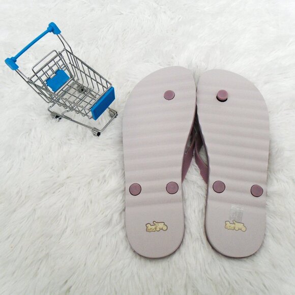 Coach Zak Flip Flips Womens Soft Lilac 8B - Picture 6 of 14
